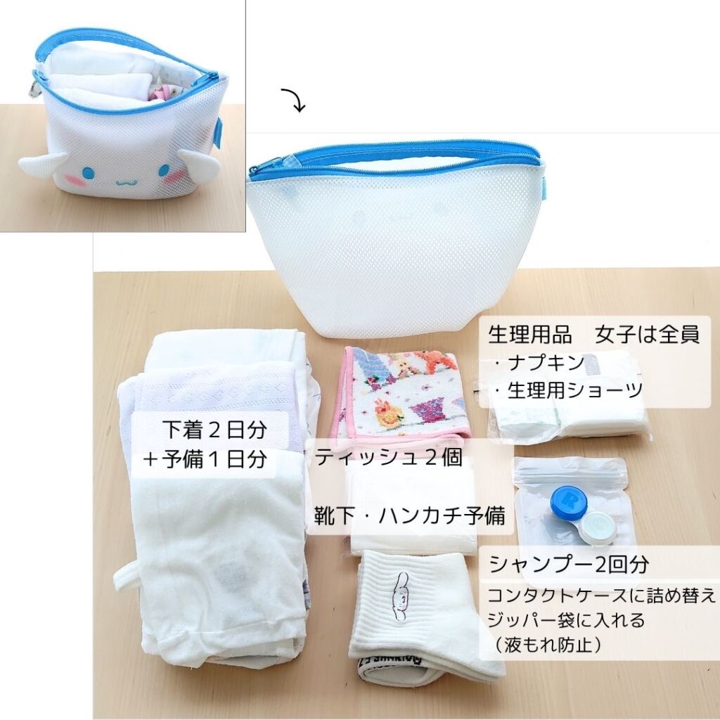 大きいカバンの中身2-肌着類